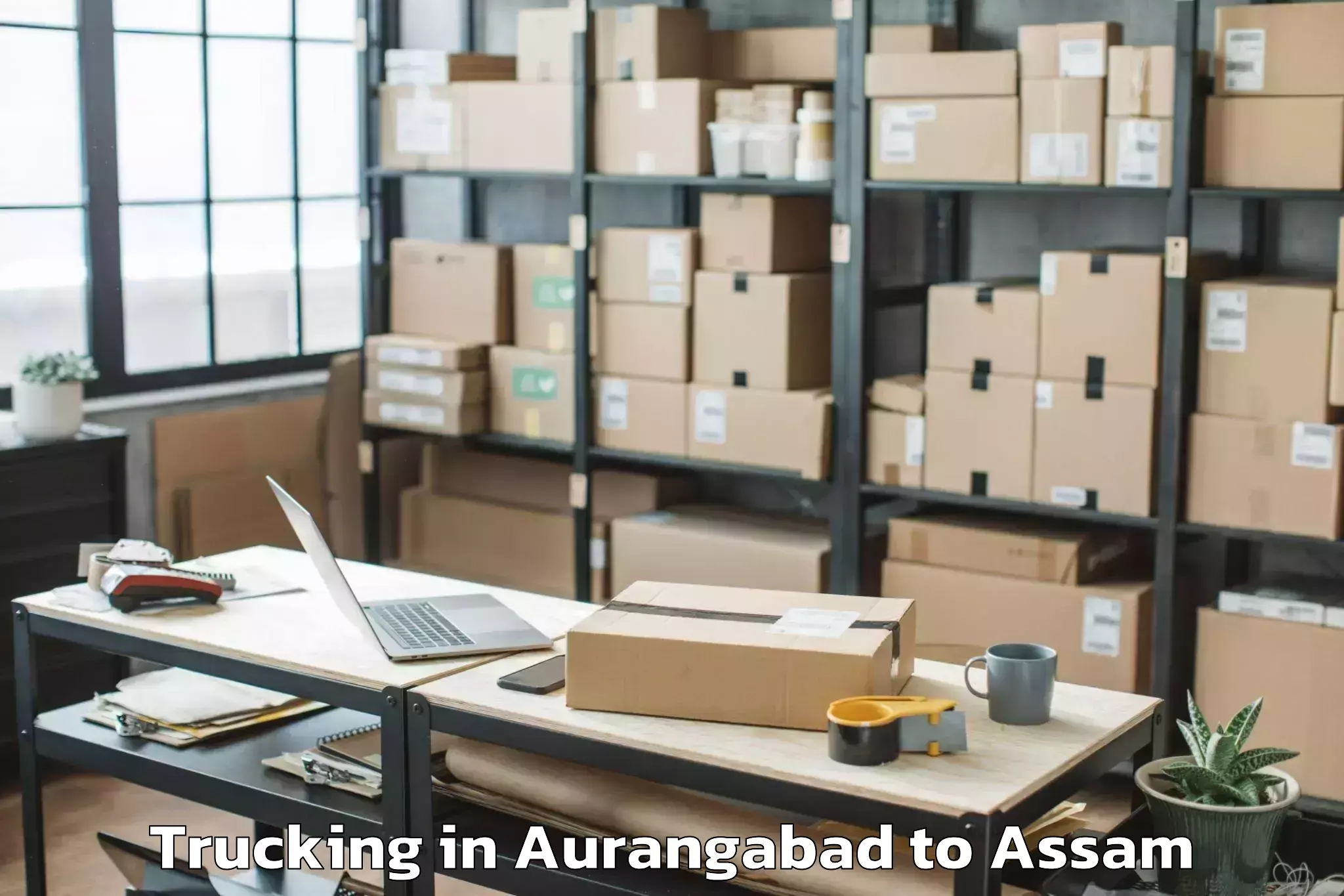 Easy Aurangabad to Marigaon Trucking Booking